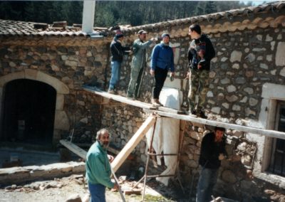 Moulin pendant les travaux